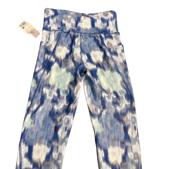 Balance Collection High Waisted Leggings Watercolor Tie Dye Blue Size Women S - Picture 3 of 16